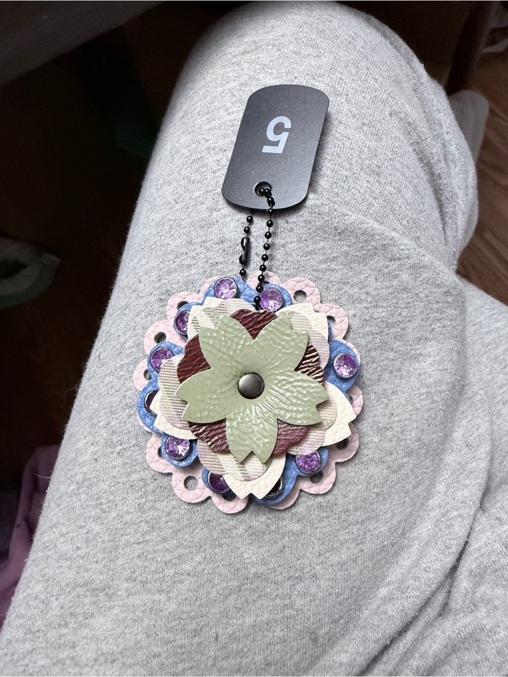 Handmade Floral Bag Charm
